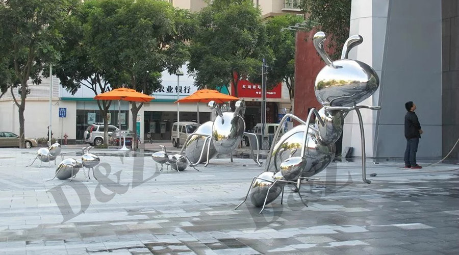 Modern Outdoor Large Stainless Steel Sculpture For Garden